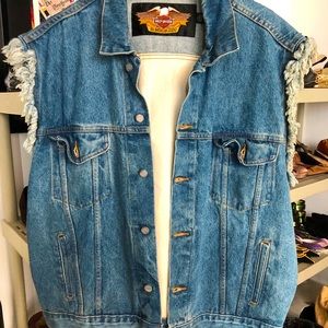 Harley Davidson Denim Vest/Jacket 2xl